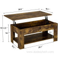 Wood Adjustable Lift Top Coffee Table